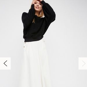 Banana Republic Women fuzzy crop sweater-puff drop sleeves-like new- size M/L